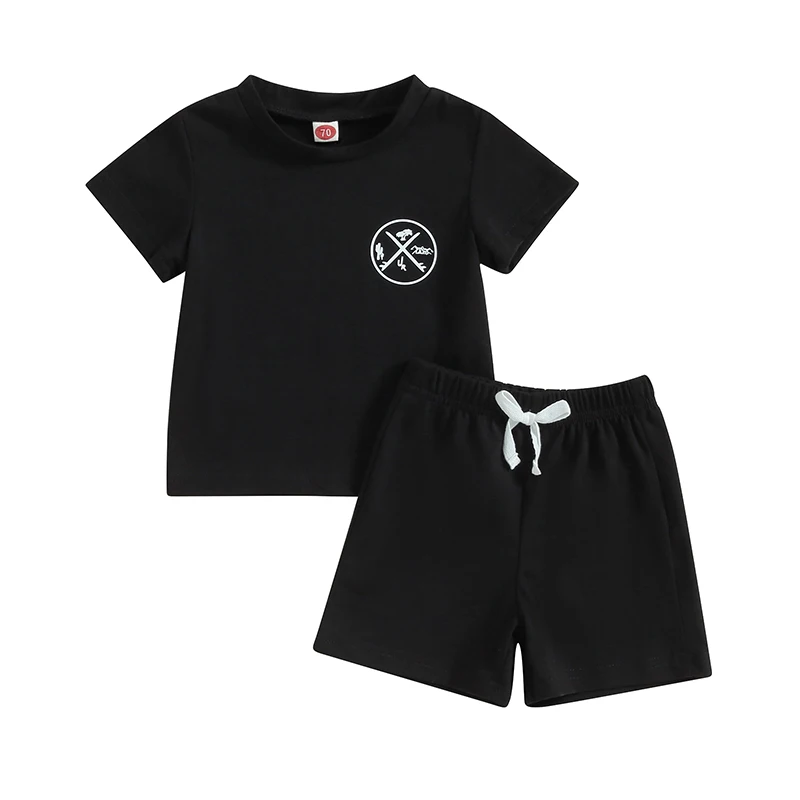 Baby Boys 2 Piece Outfits Letter Print Short Sleeve T-Shirt and Elastic Shorts Summer Clothes Set
Baby Boys 2 Piece Outfits Letter Print Short Sleeve T-Shirt and Elastic Shorts Summer Clothes Set
