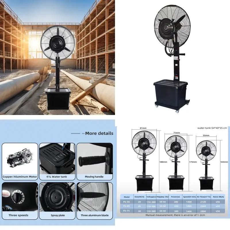【CHIMU HOME】 20-Inch Electric Pedestal Fan for Outdoor Hotel Use for Mechanical Plastic Cool Refreshing Spray Water Mist Fan
【CHIMU HOME】 20-Inch Electric Pedestal Fan for Outdoor Hotel Use for Mechanical Plastic Cool Refreshing Spray Water Mist Fan