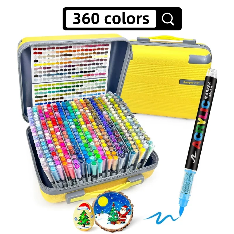 GUANGNA 360 Colors Direct-liquid Acrylic Paint Pens Brush Marker Pen for Rock Painting Stone Ceramic DIY Art Supplies Stationery
GUANGNA 360 Colors Direct-liquid Acrylic Paint Pens Brush Marker Pen for Rock Painting Stone Ceramic DIY Art Supplies Stationery