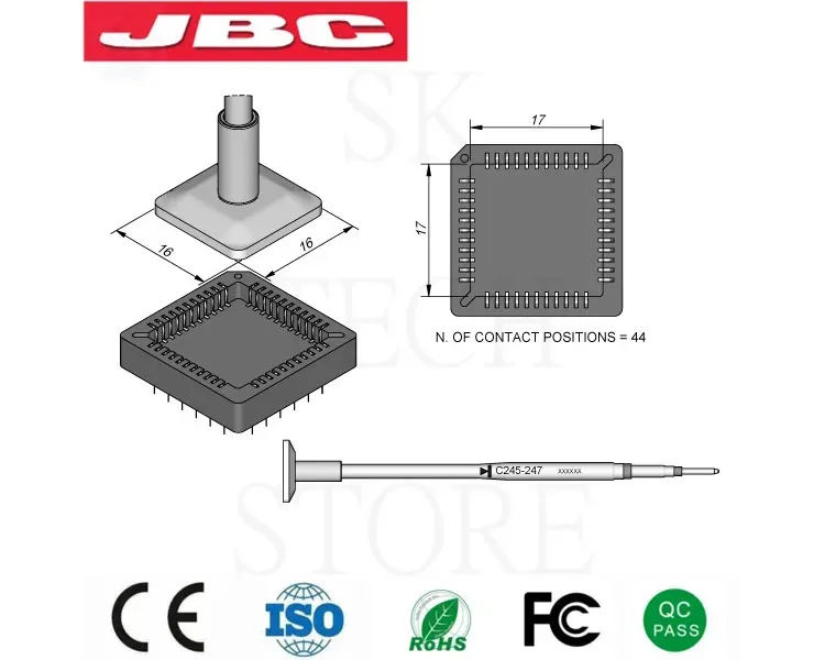 Наконечники паяльника JBC, специализированный Сменный Адаптер для JBC T245-A Handle серии C245, C245-247
Наконечники паяльника JBC, специализированный Сменный Адаптер для JBC T245-A Handle серии C245, C245-247
