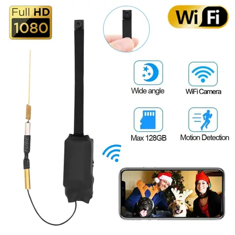 DIY HD 1080P WiFi Mini Camera Wide Angle 120° Portable Wireless Webcam Micro Camcorder Loop Recording Support Remote Viewing