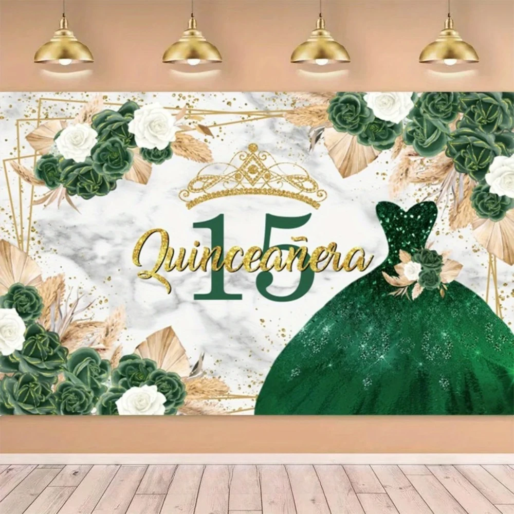 Exquisite Princess Crown Theme 15th Birthday Banner Background, Celebrating Youth Birthday Party Decoration Photography Backdrop
Exquisite Princess Crown Theme 15th Birthday Banner Background, Celebrating Youth Birthday Party Decoration Photography Backdrop