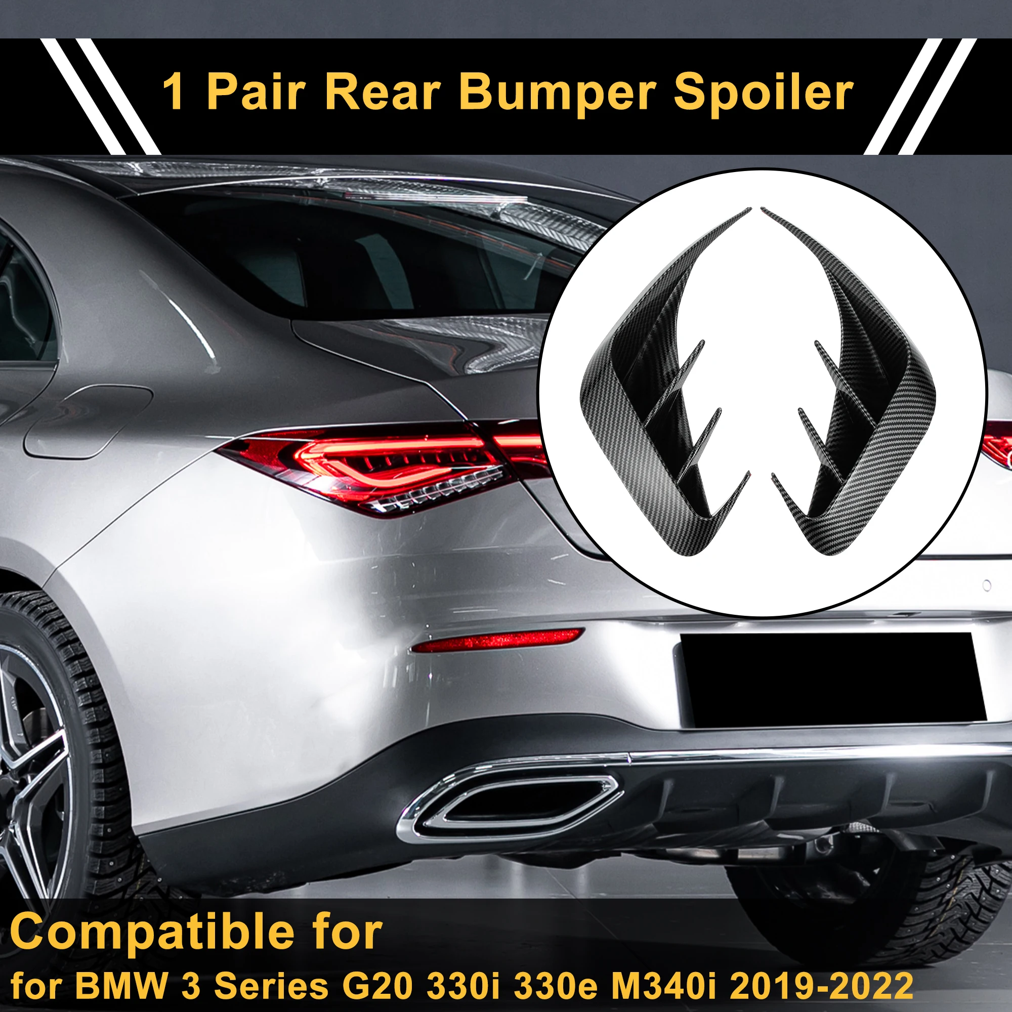 UXCELL 1 пара задних спойлеров на бампер для BMW 3 серии G20 330i 330e M340i 19-22, черный ABS
UXCELL 1 пара задних спойлеров на бампер для BMW 3 серии G20 330i 330e M340i 19-22, черный ABS