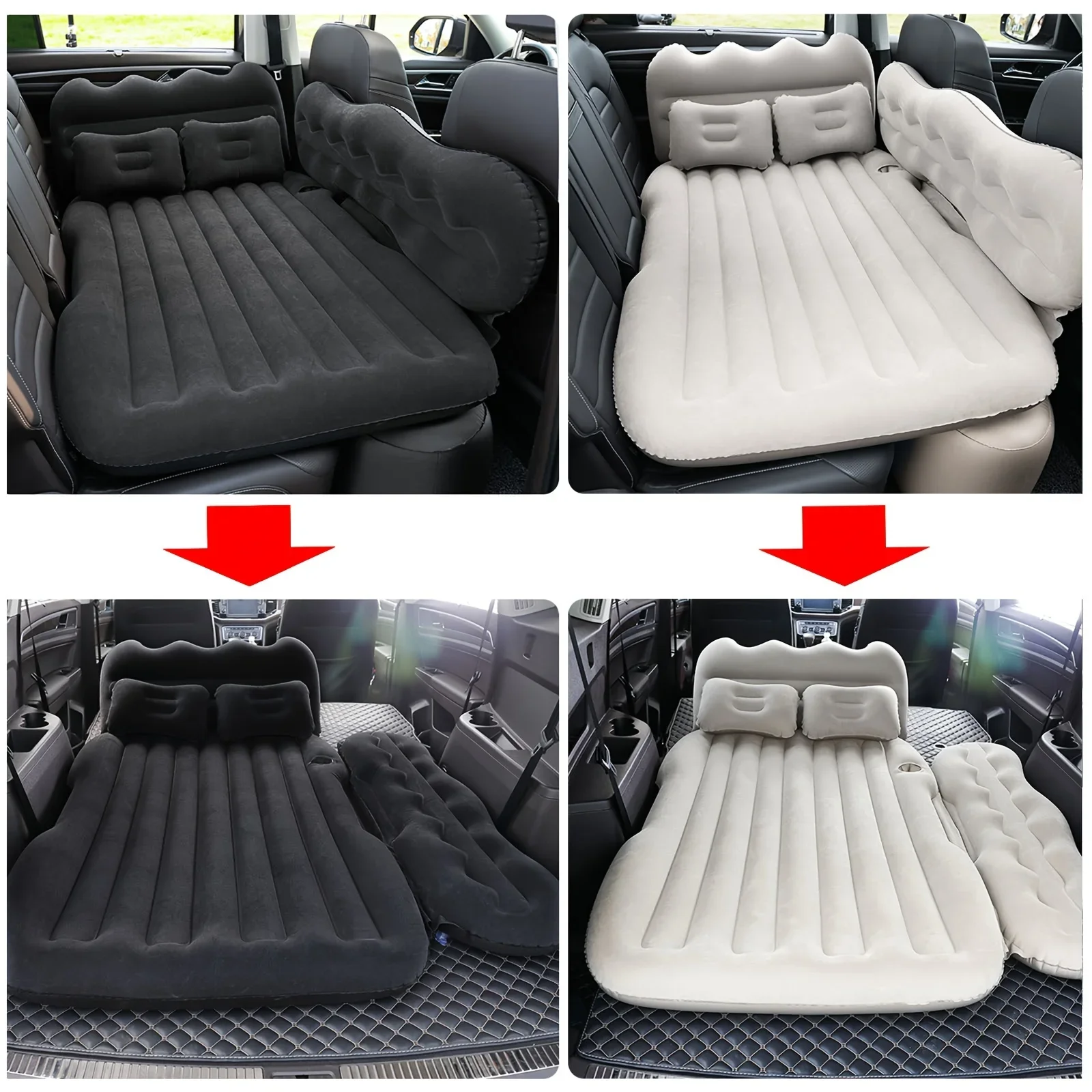 KEEHOME Portable Foldable Car Air Bed Kit with PVC Surface - Includes Air Pump & Two Pillows, Ideal for Outdoor Travel & Camping, Easy Cushion Conversion for Vehicle Interiors, Foldable Bed
KEEHOME Portable Foldable Car Air Bed Kit with PVC Surface - Includes Air Pump & Two Pillows, Ideal for Outdoor Travel & Camping, Easy Cushion Conversion for Vehicle Interiors, Foldable Bed