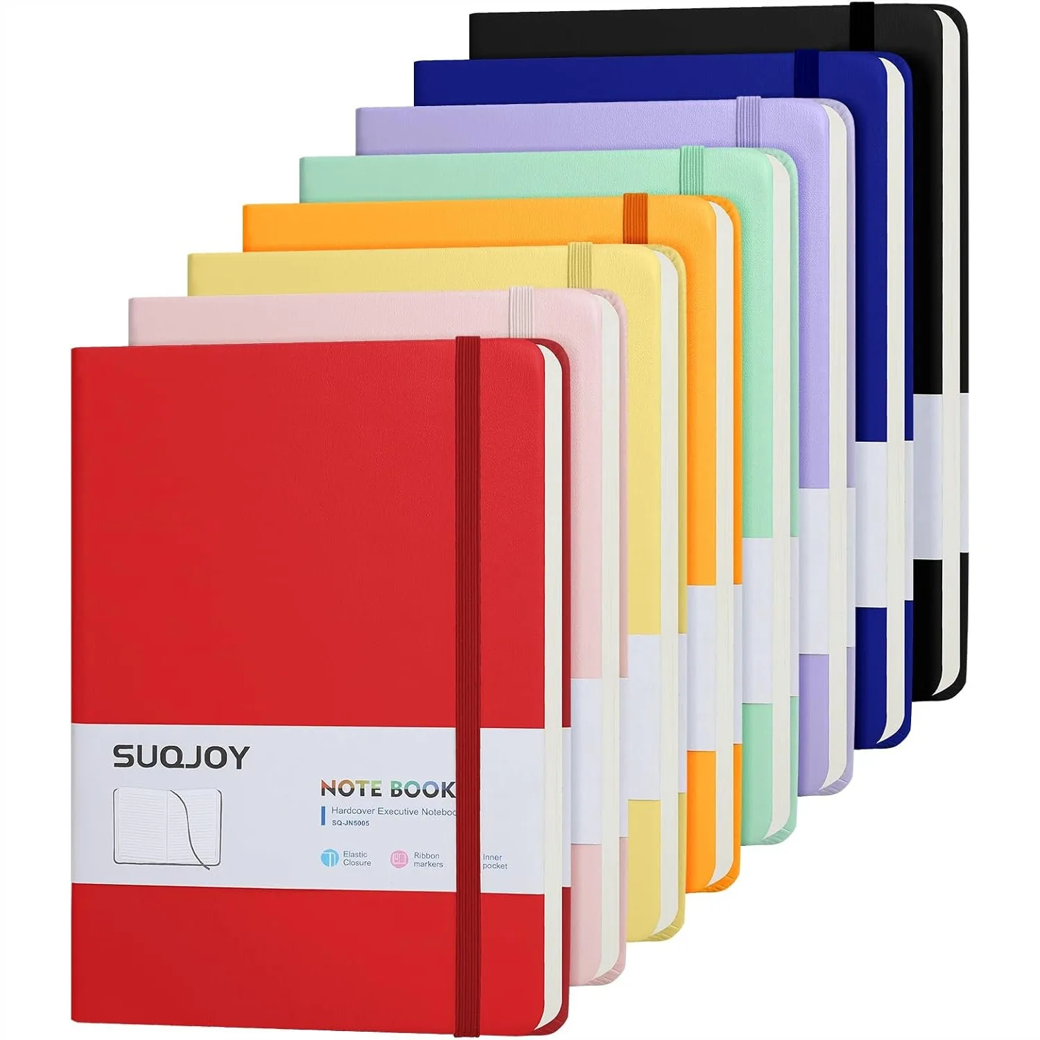 Lined Notebooks for Writing, 100 GSM Thick Paper, 8 Pack Hardcover A5 Journals for School Travel Office, Assorted Colors
Lined Notebooks for Writing, 100 GSM Thick Paper, 8 Pack Hardcover A5 Journals for School Travel Office, Assorted Colors