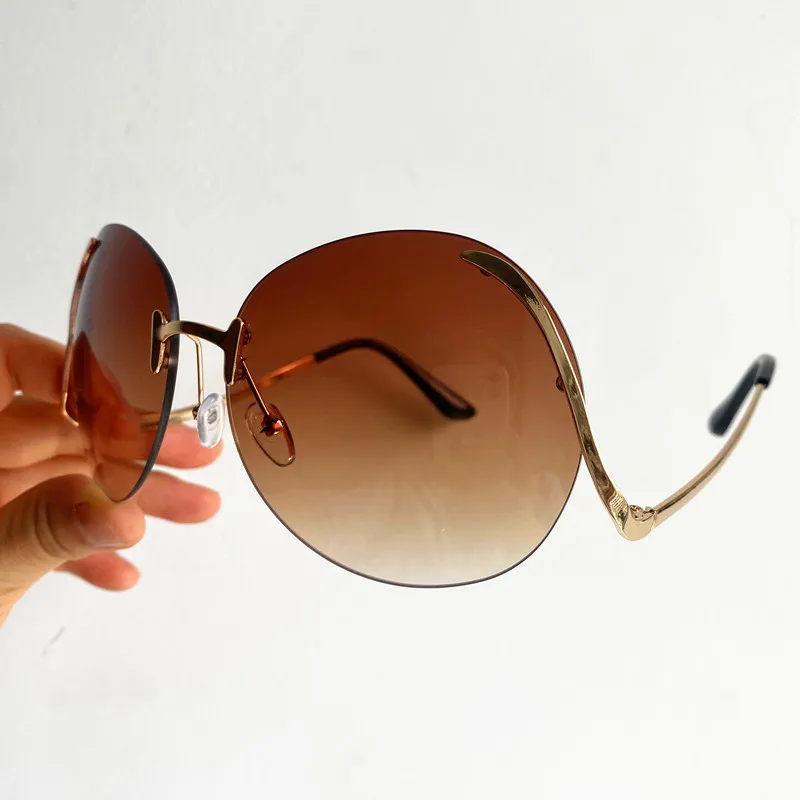 Women Sun Glasses Rimless Anti-UV Spectacles Retro Eyeglasses Trimming Lens Ornamental Alloy Temples Sunglasses
Women Sun Glasses Rimless Anti-UV Spectacles Retro Eyeglasses Trimming Lens Ornamental Alloy Temples Sunglasses