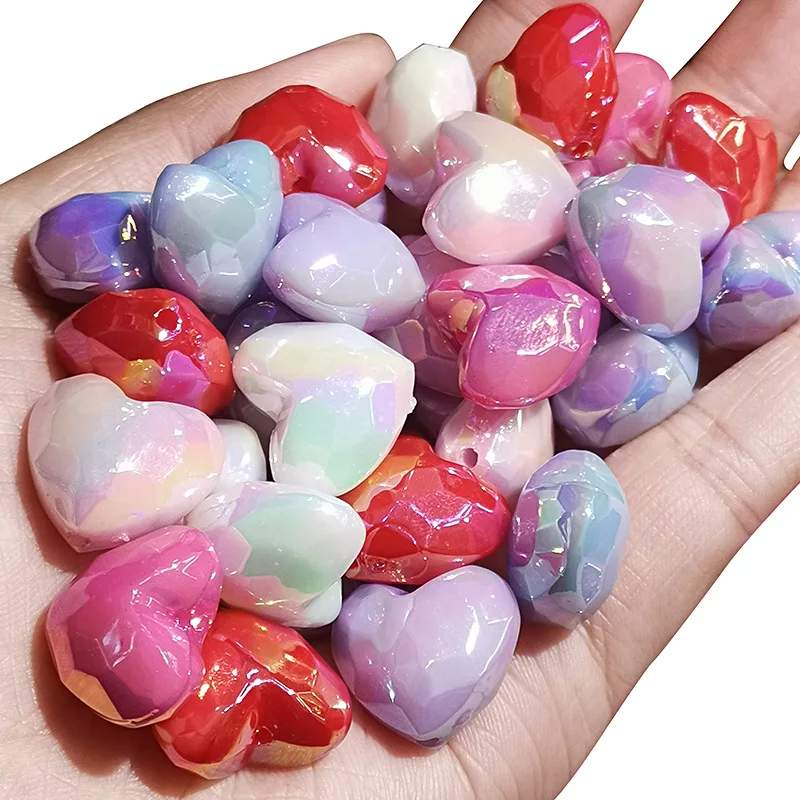 Wholesale 200pcs 17*19*11mm Faceted UV Coated AB Colors Love Heart Shape Acrylic Jewelry Beads Ornament Accessories Necklace DIY
Wholesale 200pcs 17*19*11mm Faceted UV Coated AB Colors Love Heart Shape Acrylic Jewelry Beads Ornament Accessories Necklace DIY