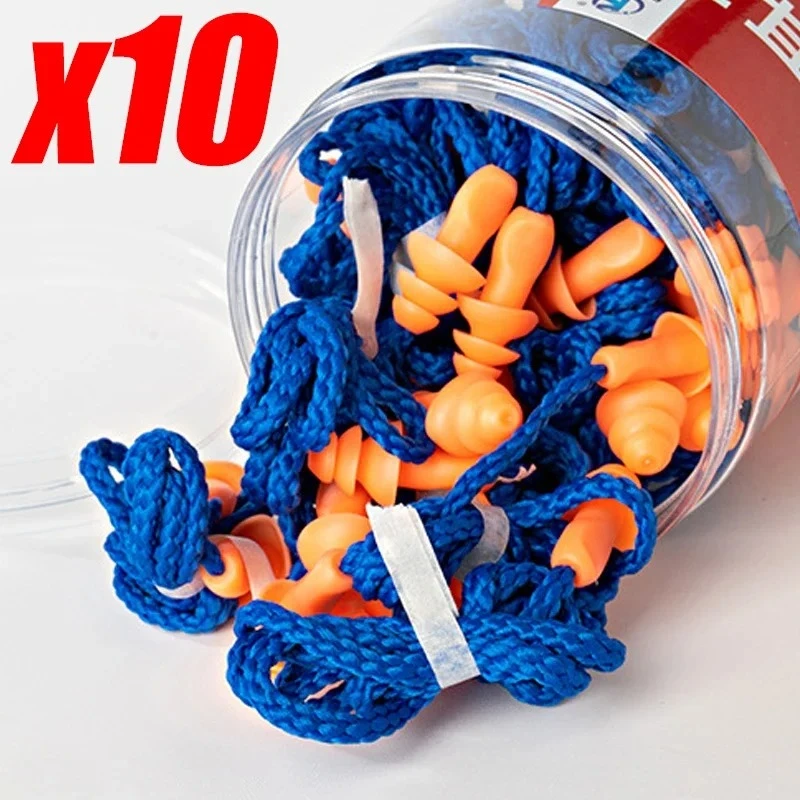 1/5/10Pairs Noise Cancelling Ear Plugs Silicone Corded Ear Plugs Ears Protector Reusable Anti-Noise Earplugs Headwear Earmuff
1/5/10Pairs Noise Cancelling Ear Plugs Silicone Corded Ear Plugs Ears Protector Reusable Anti-Noise Earplugs Headwear Earmuff