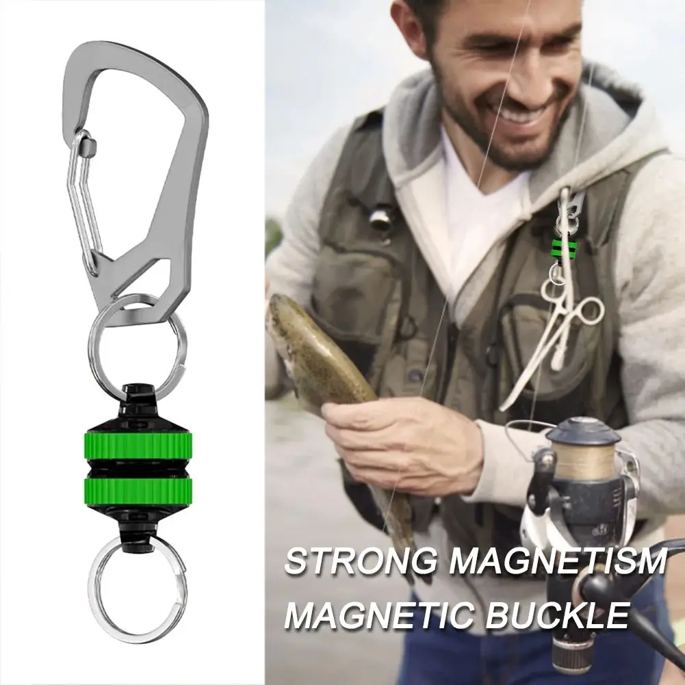 Magnetic Tool Release Holder With Carabiner Clip Fly Fishing Net Retractor Keychain Strong Anti-Drop Fishing Accessories
Magnetic Tool Release Holder With Carabiner Clip Fly Fishing Net Retractor Keychain Strong Anti-Drop Fishing Accessories