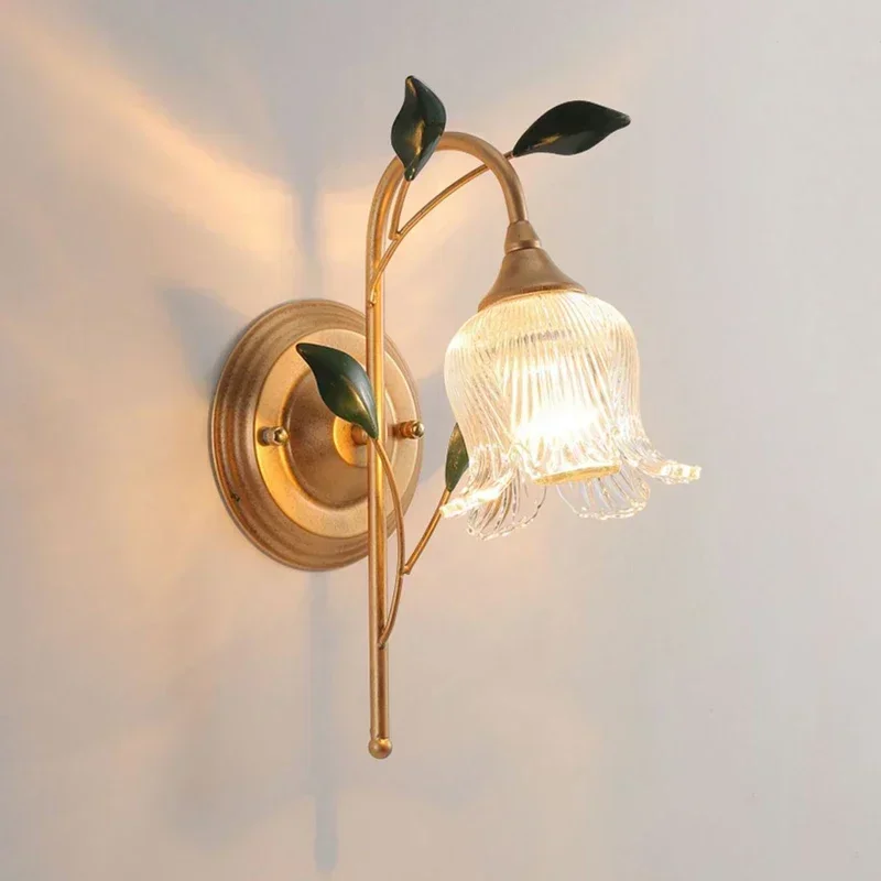 French Pastoral Wall Lamp Golden Branch Green Leaf Europe Bedside Light Led Living Room Homestay Countryside Retro Sconce
French Pastoral Wall Lamp Golden Branch Green Leaf Europe Bedside Light Led Living Room Homestay Countryside Retro Sconce