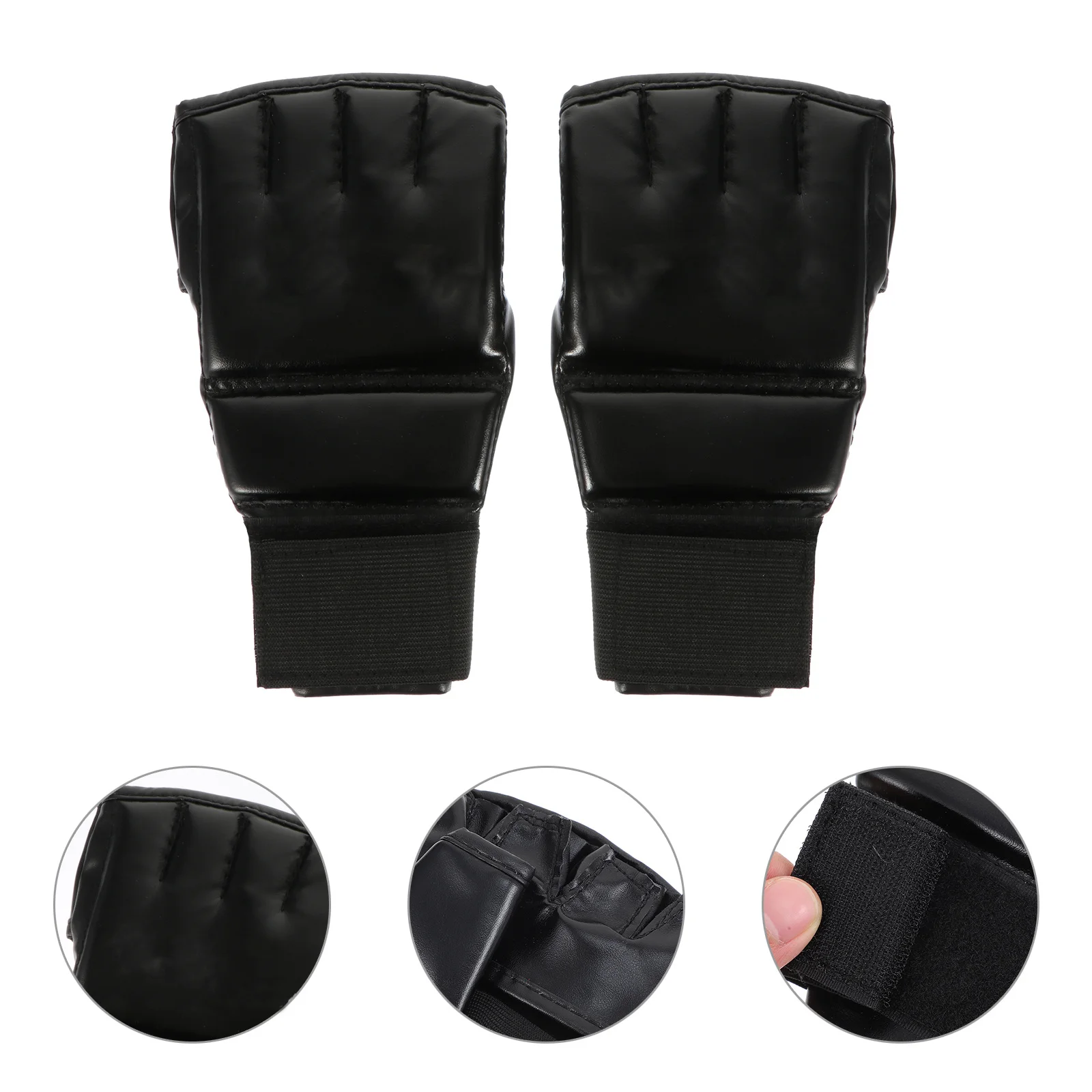 1 пара боксерских перчаток с половиной пальца, высококачественные прочные дышащие перчатки из искусственной кожи с поддержкой запястья, тренировочные спарринговые перчатки для кикбоксинга
1 пара боксерских перчаток с половиной пальца, высококачественные прочные дышащие перчатки из искусственной кожи с поддержкой запястья, тренировочные спарринговые перчатки для кикбоксинга