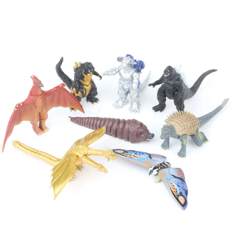 8pcs/set Godzilla Anime Peripheral Ghidorah Mothra Rodan Model Statue Desktop Ornament Children Toy Gifts
8pcs/set Godzilla Anime Peripheral Ghidorah Mothra Rodan Model Statue Desktop Ornament Children Toy Gifts