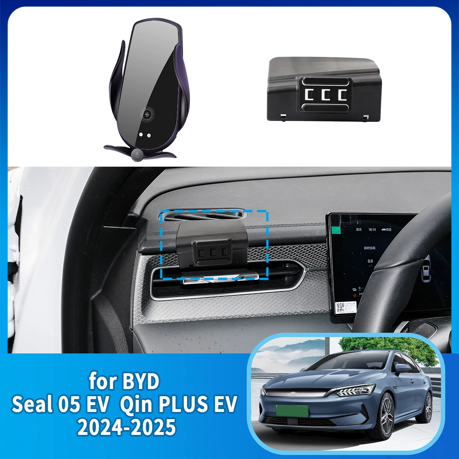 Navigation Stand Auto Car Mobile Phone Holder Accessories for BYD Seal 05 EV Qin PLUS EV 2024 2025 GPS Bracket
Navigation Stand Auto Car Mobile Phone Holder Accessories for BYD Seal 05 EV Qin PLUS EV 2024 2025 GPS Bracket
