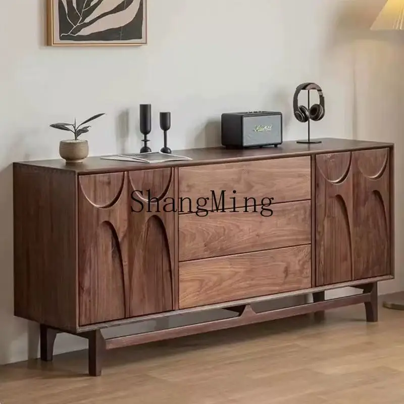 ZYH medieval walnut solid wood side cabinet modern simple wall integrated multi-functional locker
ZYH medieval walnut solid wood side cabinet modern simple wall integrated multi-functional locker