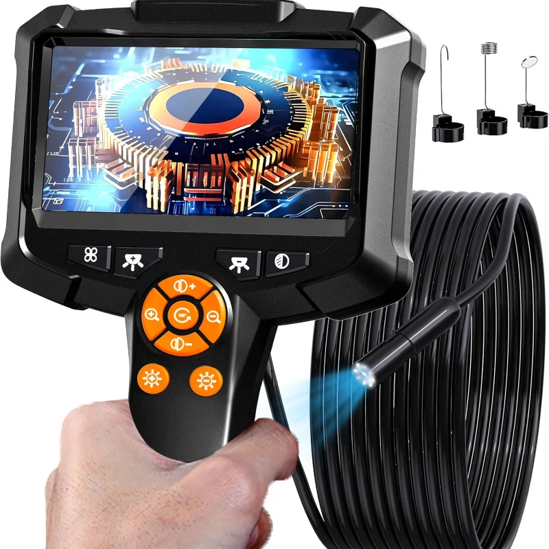 with8AdjustableLEDLighted Endoscope,4.3Inch Endoscope,16.4Foot Semi-Snake Camera,1080PHigh Definition Endoscope,IP67W
with8AdjustableLEDLighted Endoscope,4.3Inch Endoscope,16.4Foot Semi-Snake Camera,1080PHigh Definition Endoscope,IP67W