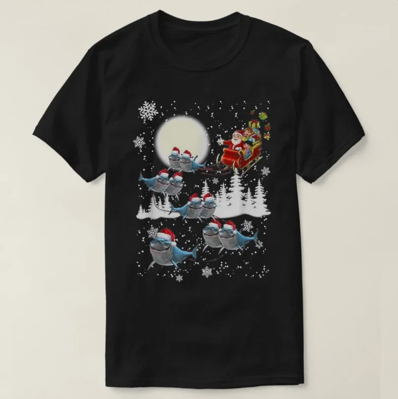 Santa Claus Riding Shark Sleigh Christmas Tree Xmas Gift T-Shirt 100% Cotton O-Neck Short Sleeve Casual Mens T-shirt Size S-3XL
Santa Claus Riding Shark Sleigh Christmas Tree Xmas Gift T-Shirt 100% Cotton O-Neck Short Sleeve Casual Mens T-shirt Size S-3XL