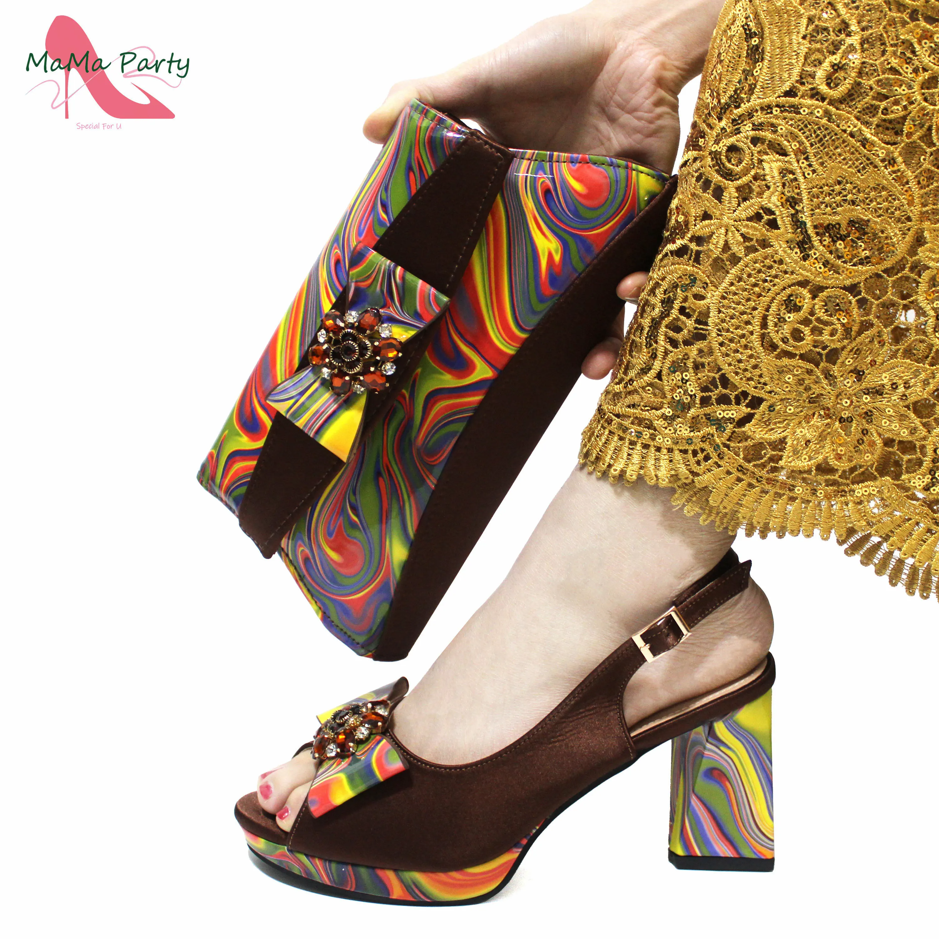 Coffee New Arrivals Fashion INS Hot Sale 2024 African Women Shoes and Bag Set Super High Heels with Appliques with Crystal
Coffee New Arrivals Fashion INS Hot Sale 2024 African Women Shoes and Bag Set Super High Heels with Appliques with Crystal