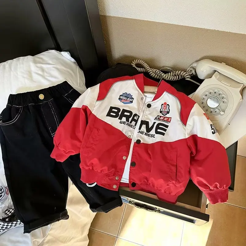 Kid Fashion Jacket for Kid Boy Coat Spring Autumn Baseball Letter Print Outerwear Baby Girl Child Clothes2-7 Year
Kid Fashion Jacket for Kid Boy Coat Spring Autumn Baseball Letter Print Outerwear Baby Girl Child Clothes2-7 Year