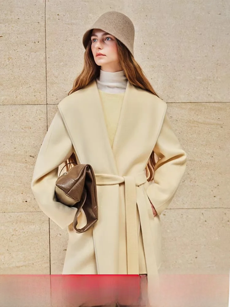 Женское двустороннее шерстяное пальто с капюшоном, зима 2025, новинка, простое, элегантное, с длинными рукавами
Женское двустороннее шерстяное пальто с капюшоном, зима 2025, новинка, простое, элегантное, с длинными рукавами