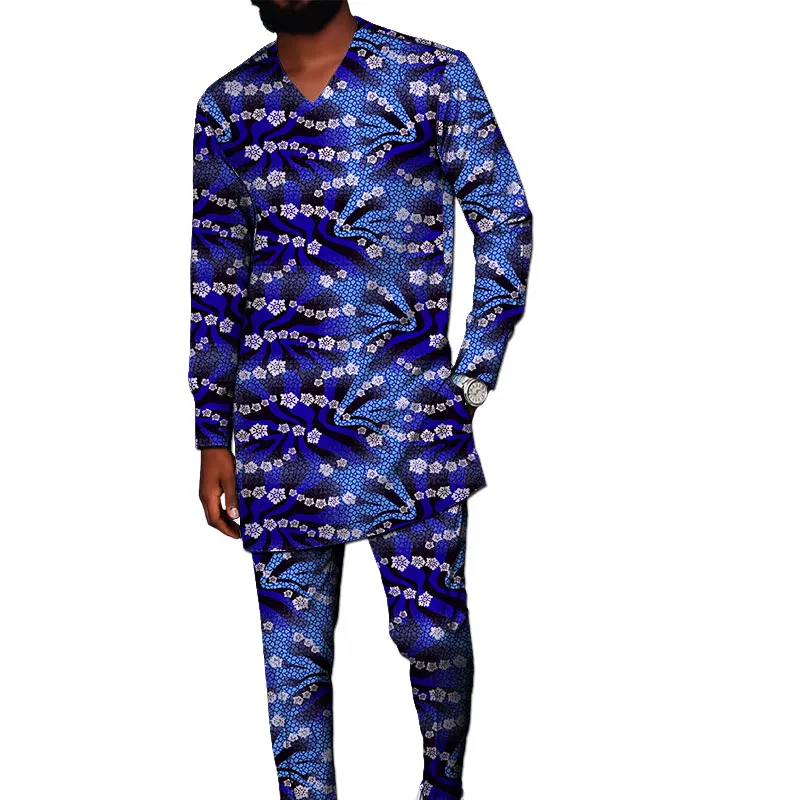 V-neck Groom Suit Tailored Original Design Shirts+Trousers Trendy Print Customized African Couture Men's Pant Sets
V-neck Groom Suit Tailored Original Design Shirts+Trousers Trendy Print Customized African Couture Men's Pant Sets