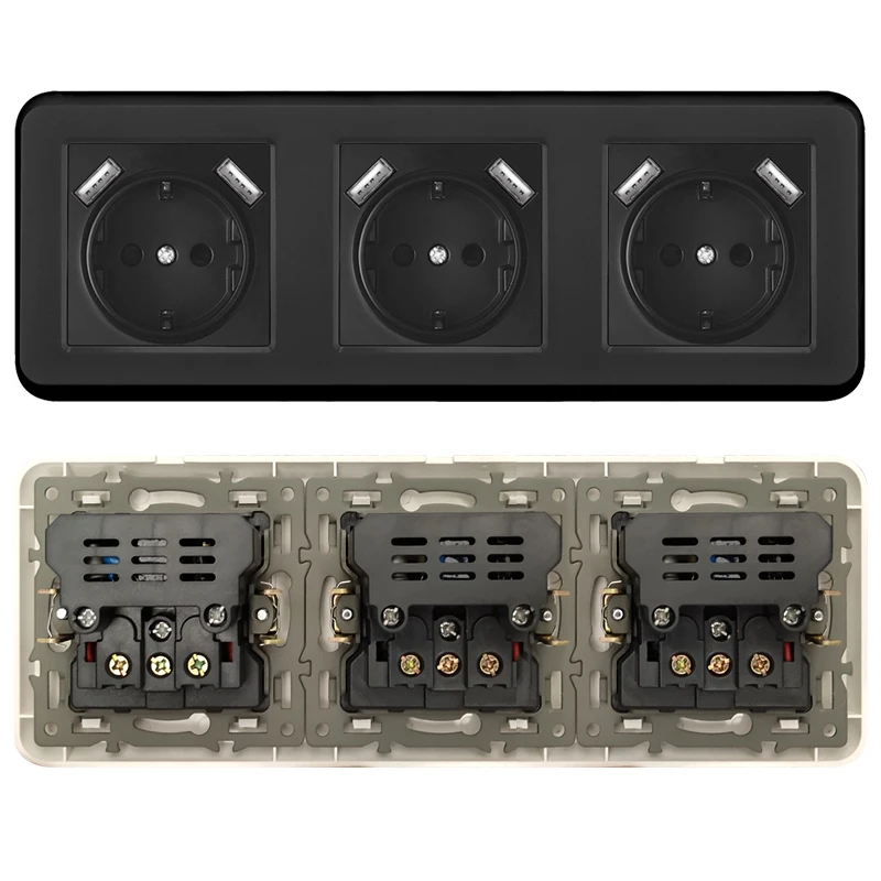 Европейская стандартная немецкая настенная розетка 16 А, 80 видов, трехпозиционная немецкая стандартная Европейская USB розетка с заземлением 
Европейская стандартная немецкая настенная розетка 16 А, 80 видов, трехпозиционная немецкая стандартная Европейская USB розетка с заземлением