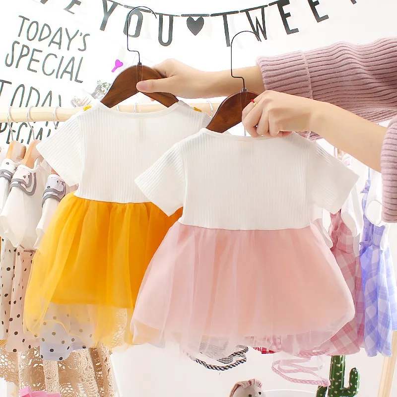 Girls Baby Children's Cotton Dress Summer Short Sleeve Mesh Bow Dress Princess Dress Suitable For Birthday Party Photo Wearing
Girls Baby Children's Cotton Dress Summer Short Sleeve Mesh Bow Dress Princess Dress Suitable For Birthday Party Photo Wearing