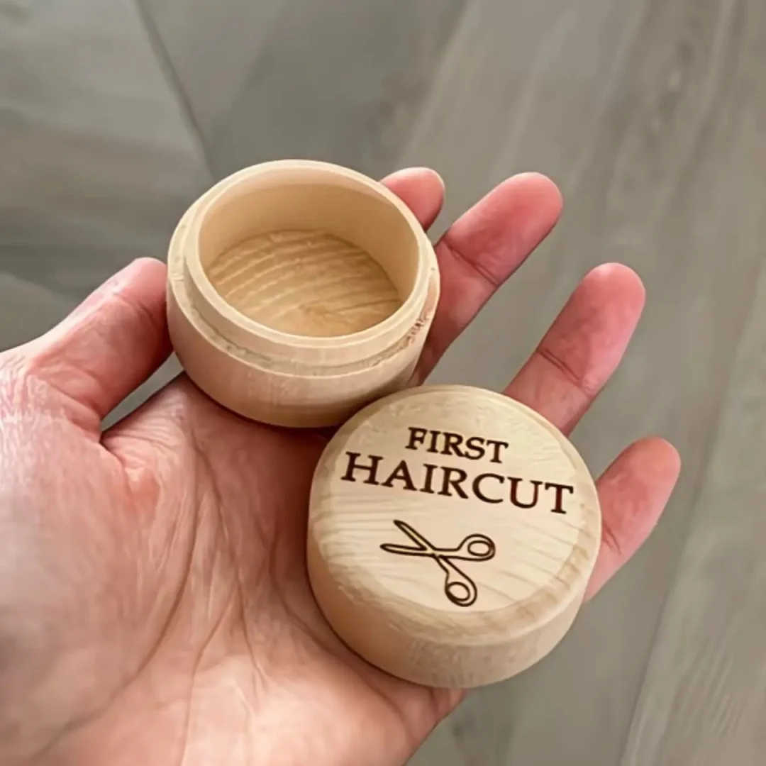 1pack Wooden First Haircut Keepsake Box, Engraved Baby Fetal Hair Collection Container, Small Wood Tooth & Curl Keepsake Organizer for Newborn Baby Gift
1pack Wooden First Haircut Keepsake Box, Engraved Baby Fetal Hair Collection Container, Small Wood Tooth & Curl Keepsake Organizer for Newborn Baby Gift