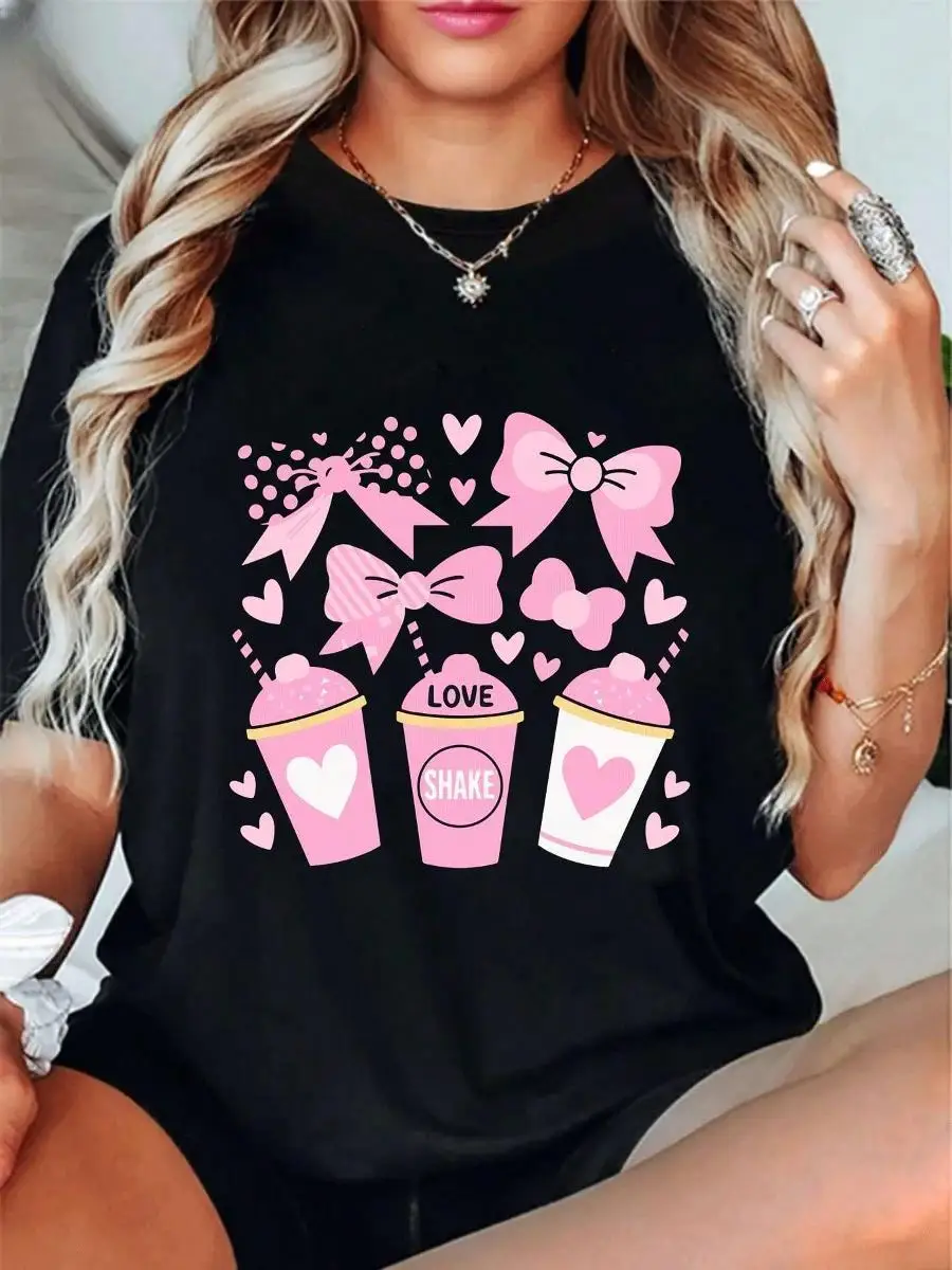 Love Bow Milkshake Graphic T-Shirt Premium Cotton, Comfortable Fit, Breathable, Street Hip-Hop, Art Print
Love Bow Milkshake Graphic T-Shirt Premium Cotton, Comfortable Fit, Breathable, Street Hip-Hop, Art Print