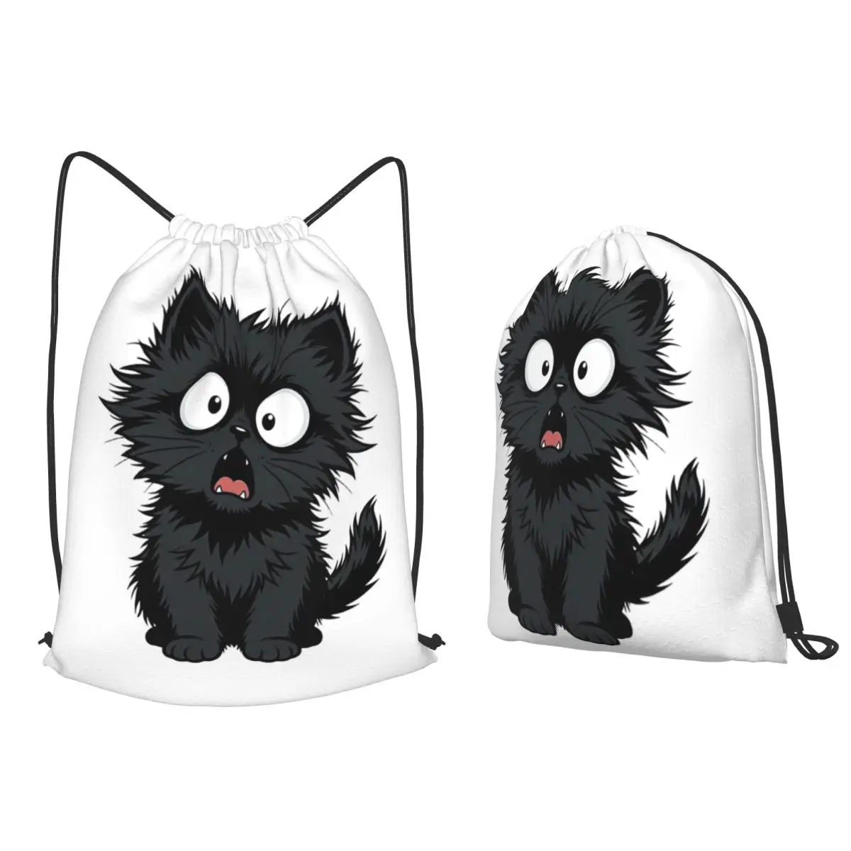 Small Unkempt Black Kitten Shocked Face Backpacks Multi-function Drawstring Bags Shoes Bag Book Bags for Travel School
Small Unkempt Black Kitten Shocked Face Backpacks Multi-function Drawstring Bags Shoes Bag Book Bags for Travel School