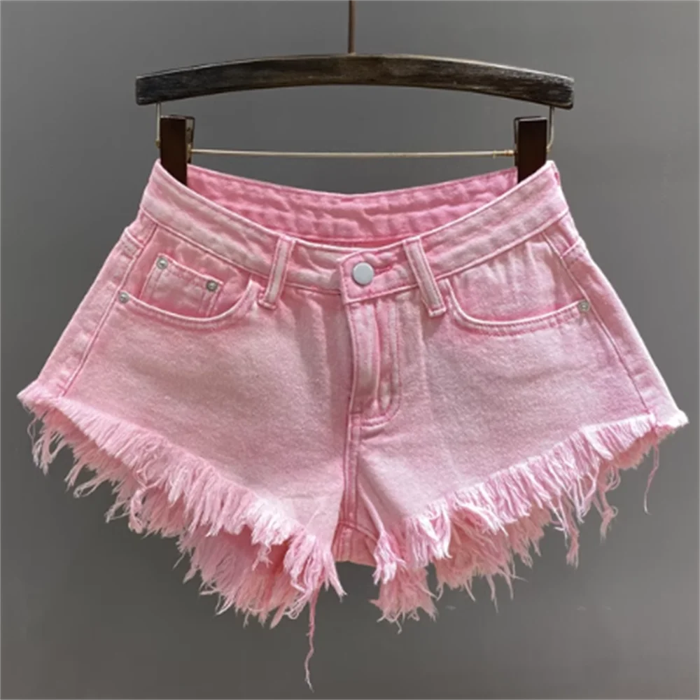 New fringed high-waisted denim shorts women's loose thin a-shaped wide-legged pants
New fringed high-waisted denim shorts women's loose thin a-shaped wide-legged pants