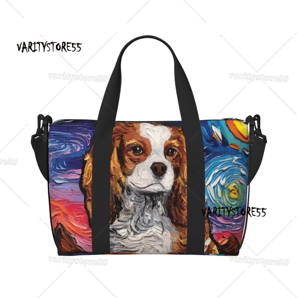 Custom Cavalier King Charles Spaniel Pet Portraits Art Beach Tote Bag for Women Dog Big Compartment Gym Beach Travel Bags
Custom Cavalier King Charles Spaniel Pet Portraits Art Beach Tote Bag for Women Dog Big Compartment Gym Beach Travel Bags
