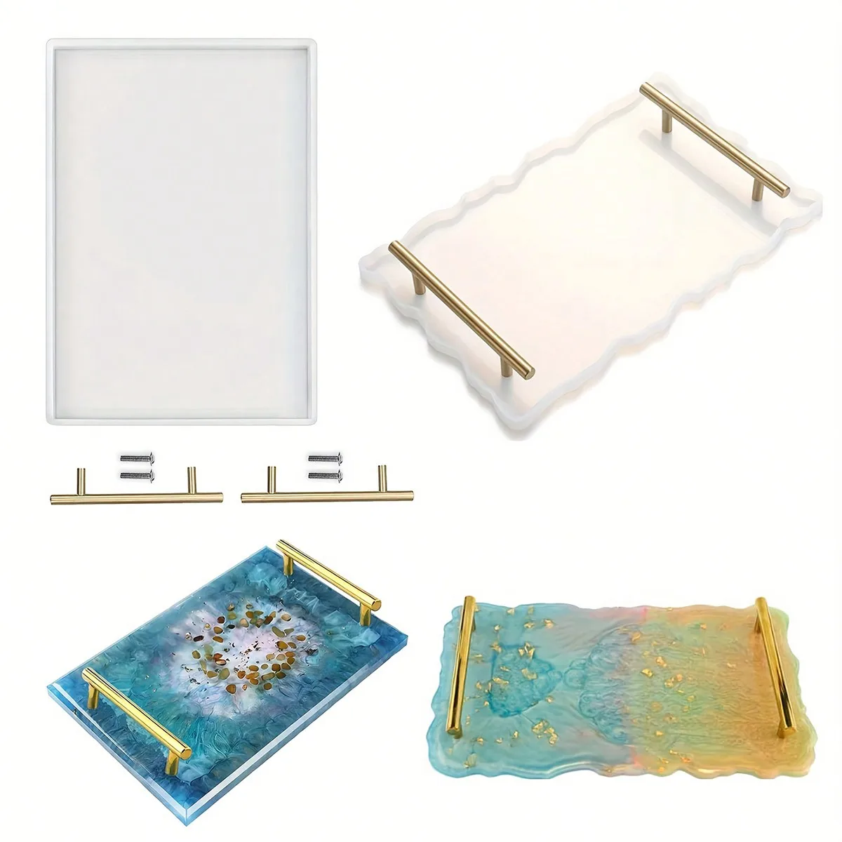 Large Rectangle Tray UV Resin Mold Crystal Epoxy Silicone Mold for DIY Fruit Disc Tea Plate Tabletop Coaster Making Molds Tool
Large Rectangle Tray UV Resin Mold Crystal Epoxy Silicone Mold for DIY Fruit Disc Tea Plate Tabletop Coaster Making Molds Tool