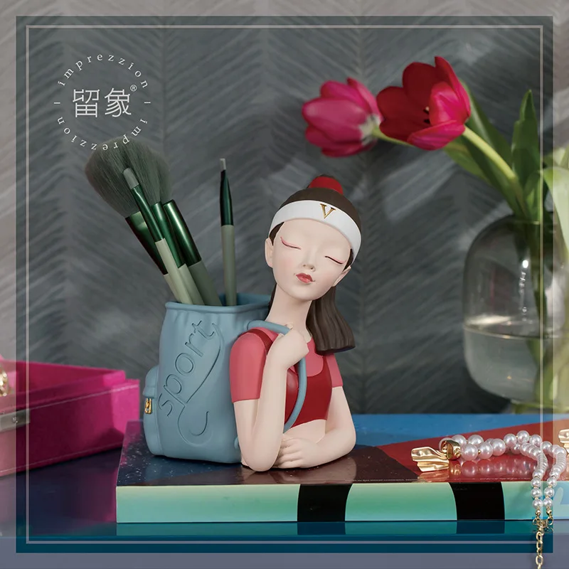 Beauty Girl Creative Pen Holder Storage Box Office Desktop Student Art Simple Modern Girl Ornament
Beauty Girl Creative Pen Holder Storage Box Office Desktop Student Art Simple Modern Girl Ornament