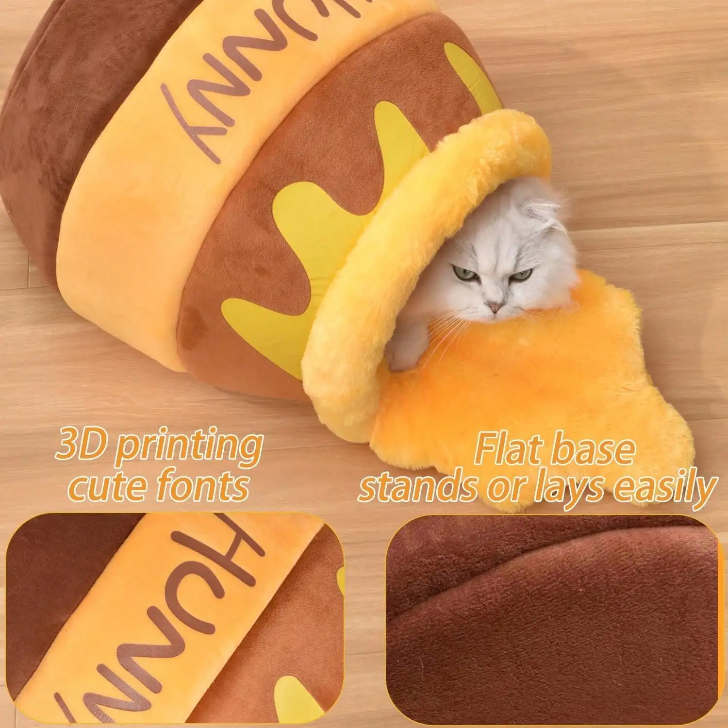 Sponge Cat Cave Bed With Washable Cushion
Sponge Cat Cave Bed With Washable Cushion