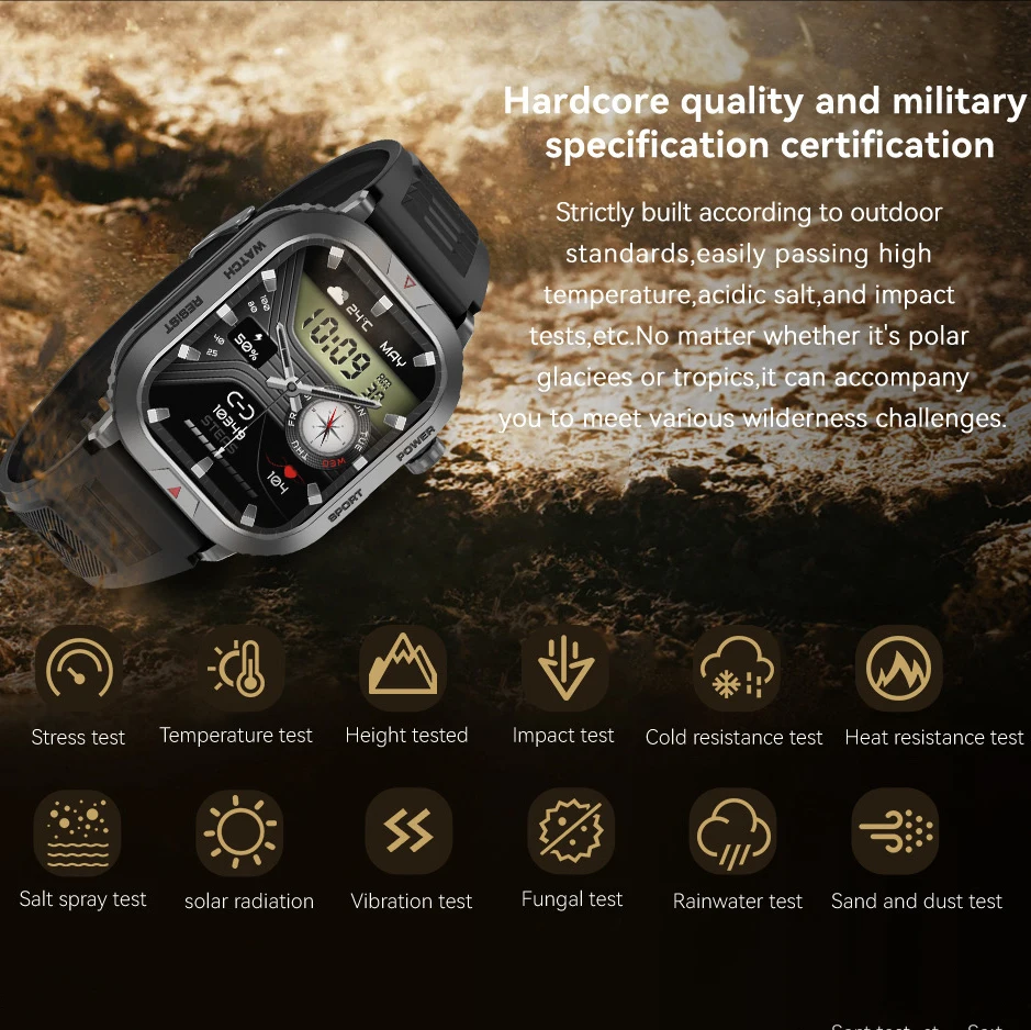 New Outdoor Military Waterproof Smart Watch Men 300mAh Battery Heart Rate Sports Fitness Watches Blue tooth Call Smartwatches
New Outdoor Military Waterproof Smart Watch Men 300mAh Battery Heart Rate Sports Fitness Watches Blue tooth Call Smartwatches