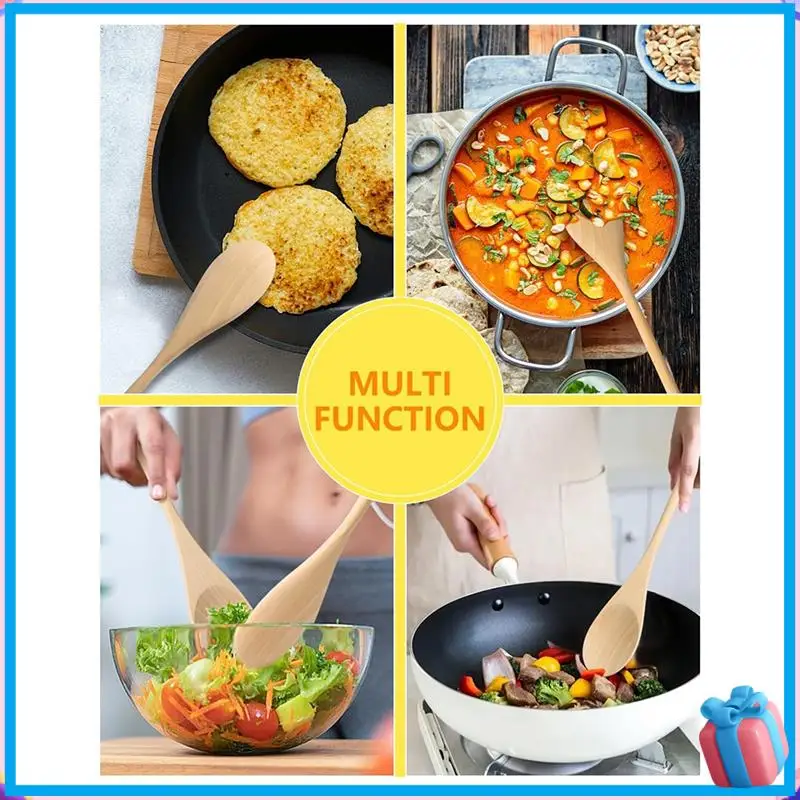 Discount-6PCS Wooden Spoons For Cooking, 12Inch Long Handle Spoons For Mixing,Stirring Food, Large Wooden Cooking Utensils
Discount-6PCS Wooden Spoons For Cooking, 12Inch Long Handle Spoons For Mixing,Stirring Food, Large Wooden Cooking Utensils