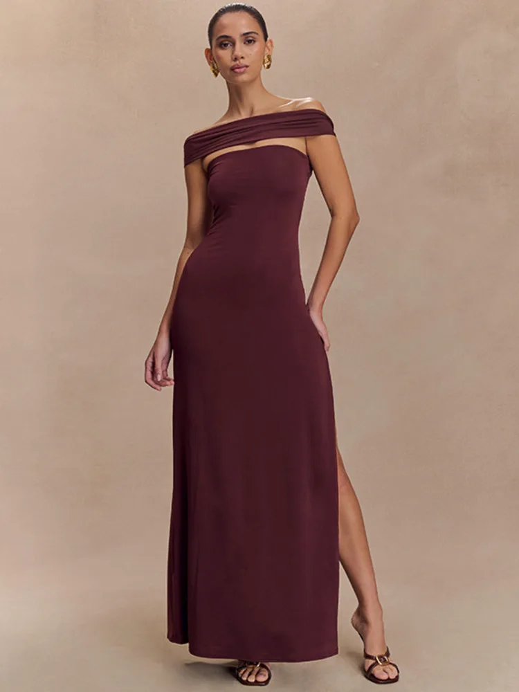 Mozision Off-shoulder Strapless Sexy Maxi Dress Women Gown Fashion Sleeveless Backless High Waist Split Club Party Long Dress
Mozision Off-shoulder Strapless Sexy Maxi Dress Women Gown Fashion Sleeveless Backless High Waist Split Club Party Long Dress