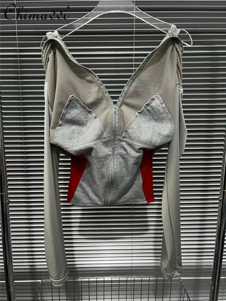 2024 Summer Clothes New Fashion Long Sleeve Stitched Backless Hooded Jacket Sports Tops Slim Fit Elegant All-match Women Coats
2024 Summer Clothes New Fashion Long Sleeve Stitched Backless Hooded Jacket Sports Tops Slim Fit Elegant All-match Women Coats