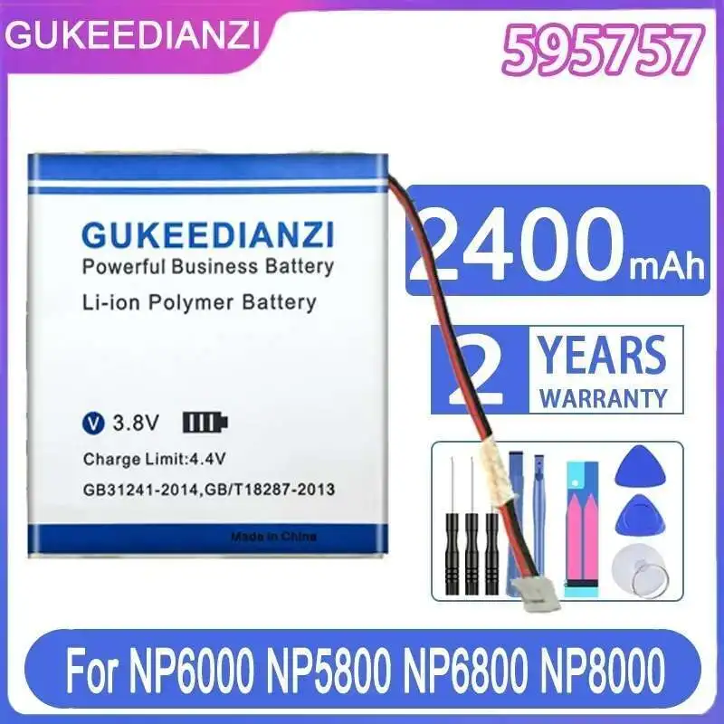 2400Mah 595757 Laptop Battery High-Efficiency For Polymer Noah NP6000 NP5800 NP6800 NP8000 Package Post Rechargeable LI-Ion Cell
2400Mah 595757 Laptop Battery High-Efficiency For Polymer Noah NP6000 NP5800 NP6800 NP8000 Package Post Rechargeable LI-Ion Cell