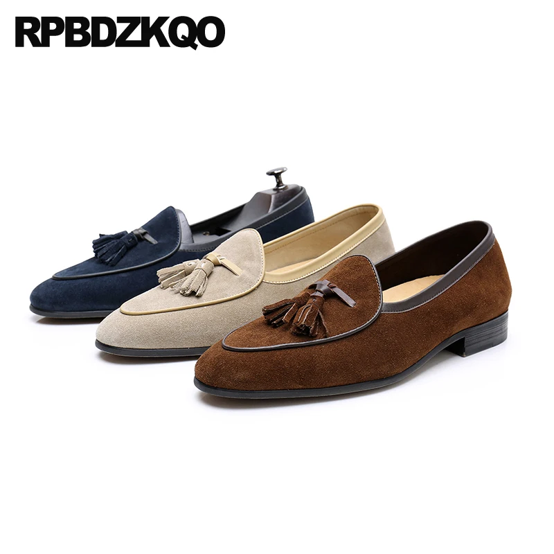 British Style Tassel Prom Big Size Loafers Smoking Slippers Navy Blue Slip On Men Shoes Casual Fashion Suede Nubuck Designer 11
British Style Tassel Prom Big Size Loafers Smoking Slippers Navy Blue Slip On Men Shoes Casual Fashion Suede Nubuck Designer 11