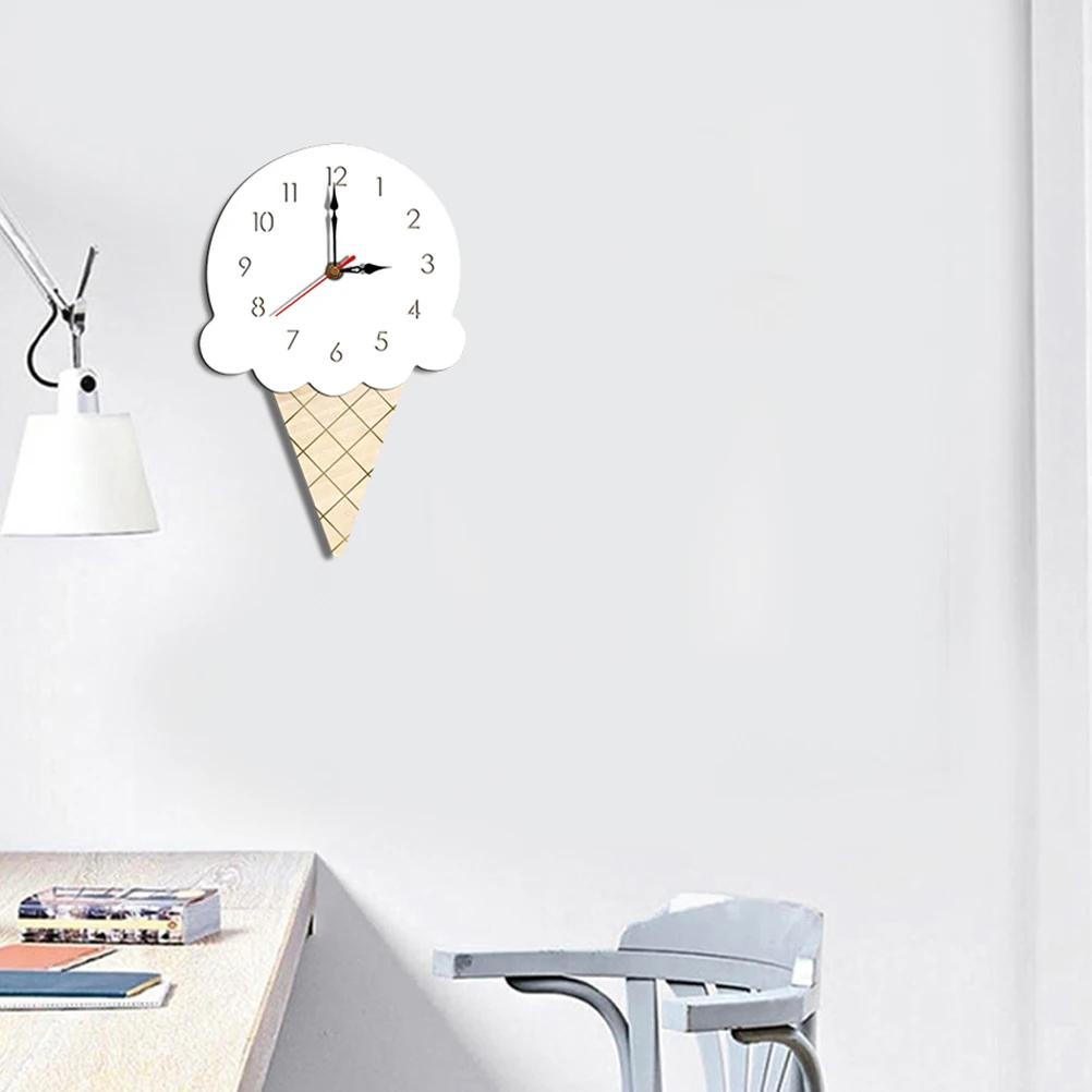 Ice Cream Shaped Wall Clock Acrylic Hanging Creative Simple Bedroom Clock For Home Living Room Office Decor White
Ice Cream Shaped Wall Clock Acrylic Hanging Creative Simple Bedroom Clock For Home Living Room Office Decor White