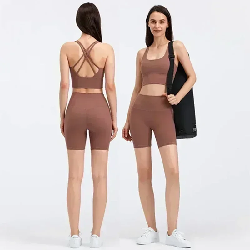 Lemon Hi Cloud Women's Cute 2 Pieces Gym Outfits Rosa Crop Top Bra and Legacy Biker Shorts Workout Sets Naked Feel Activewear
Lemon Hi Cloud Women's Cute 2 Pieces Gym Outfits Rosa Crop Top Bra and Legacy Biker Shorts Workout Sets Naked Feel Activewear