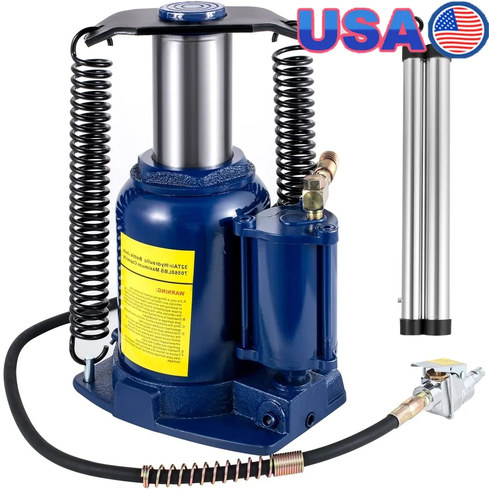 32 Ton Air Hydraulic Bottle Jack Pneumatic Manual Dual Operation Heavy Duty Steel High Lift 70550 lbs Labor Saving Stable with
32 Ton Air Hydraulic Bottle Jack Pneumatic Manual Dual Operation Heavy Duty Steel High Lift 70550 lbs Labor Saving Stable with