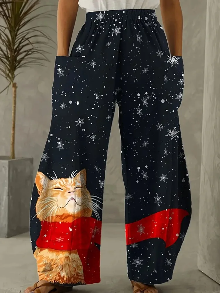 Everyday Casual Comfort With Pocket Women's Bloomers Vintage Pants With Cartoon Print Women's Pants Fun Stylish Vintage Pants
Everyday Casual Comfort With Pocket Women's Bloomers Vintage Pants With Cartoon Print Women's Pants Fun Stylish Vintage Pants