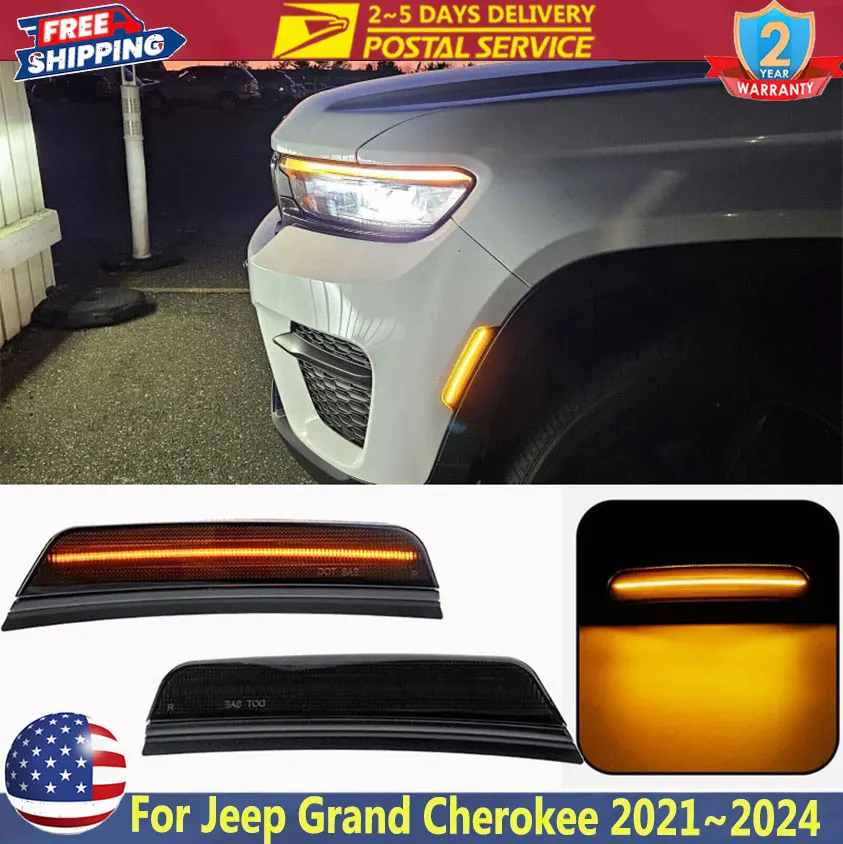 2 шт. светодиодный передний бампер, боковой габаритный фонарь для Jeep Grand Cherokee 2021 ~ 2024, передний янтарный боковой габаритный фонарь, указатели поворота 12 В
2 шт. светодиодный передний бампер, боковой габаритный фонарь для Jeep Grand Cherokee 2021 ~ 2024, передний янтарный боковой габаритный фонарь, указатели поворота 12 В