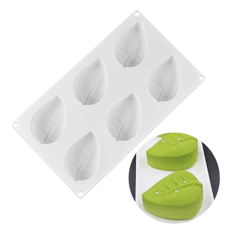 6 Cavity 3D Leaf Silicone Cake Mold for Chocolate Mousse Ice Cream Jelly Pudding Pastry Dessert Bread Bakeware Decorating Tools
6 Cavity 3D Leaf Silicone Cake Mold for Chocolate Mousse Ice Cream Jelly Pudding Pastry Dessert Bread Bakeware Decorating Tools