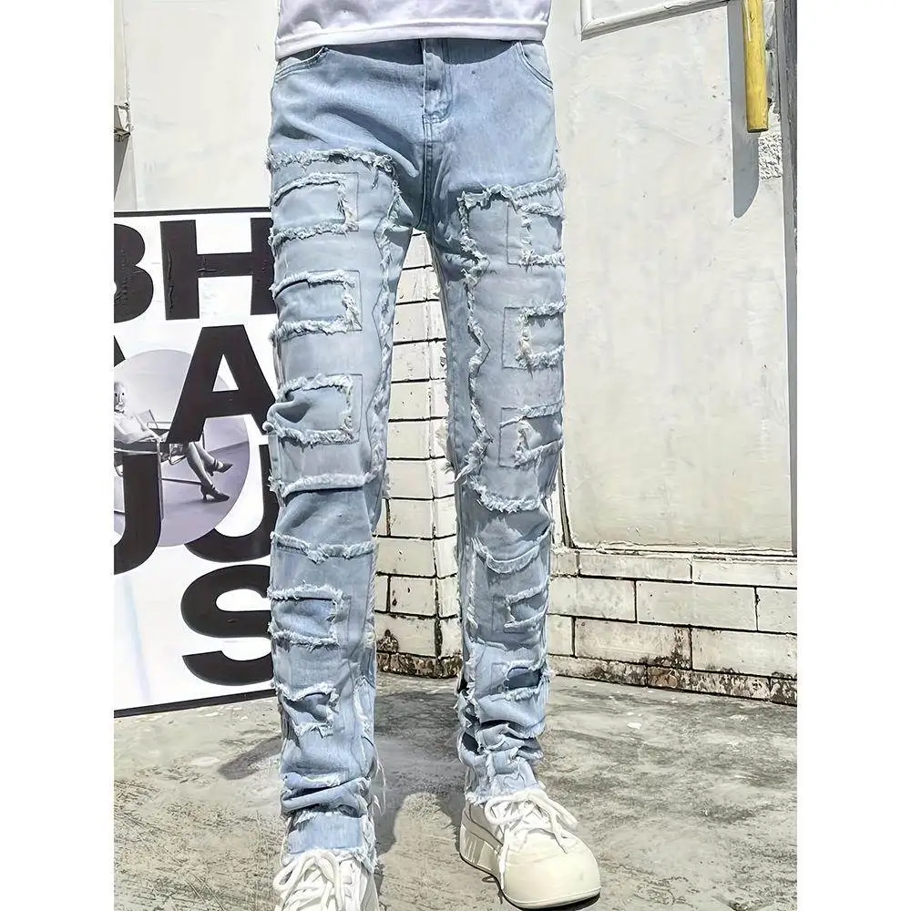 Fashionable Stretch Denim Jeans mid Waist Straight Leg Multi-Pocket Regular Fit Daily Wear Comfortable Non-Shrinking
Fashionable Stretch Denim Jeans mid Waist Straight Leg Multi-Pocket Regular Fit Daily Wear Comfortable Non-Shrinking