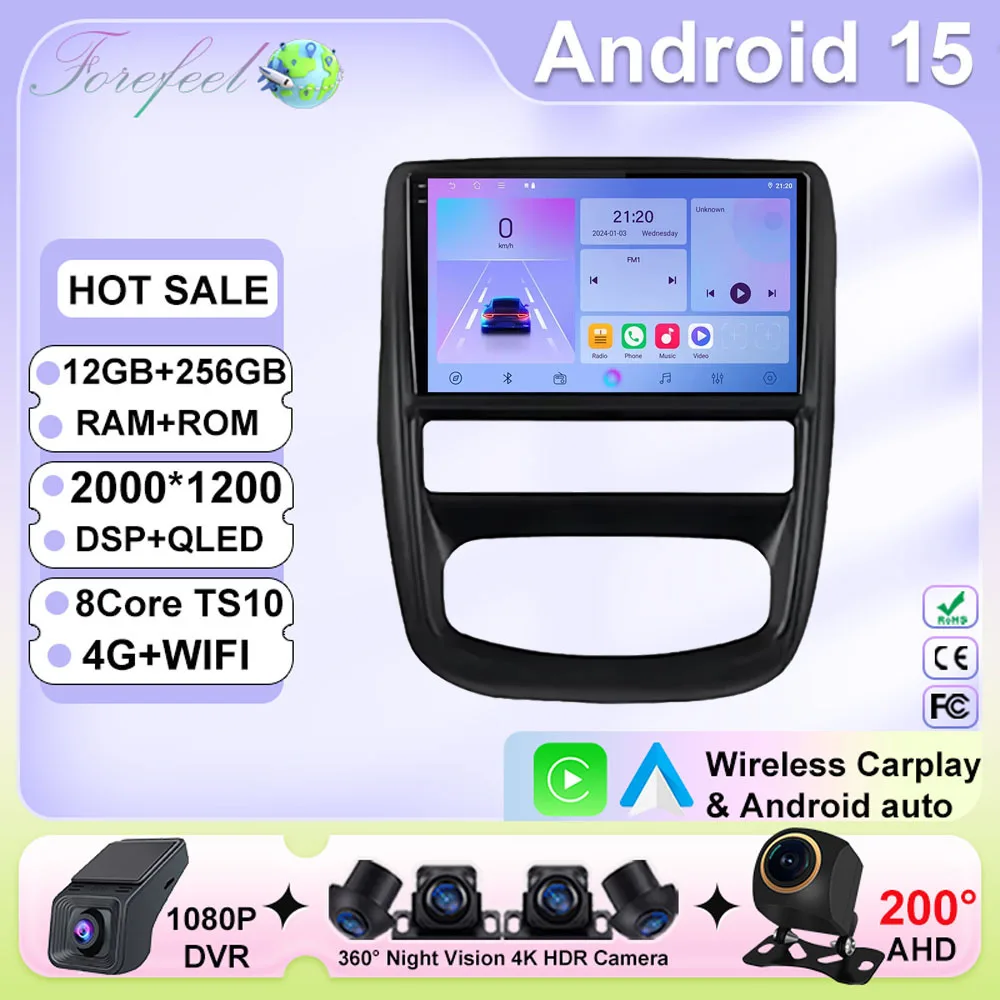 Android 15 For Renault Duster 1 2010 - 2015 For Nissan terrano 3 2014 - 2022 Car Radio Multimedia Video Player Navigation GPS
Android 15 For Renault Duster 1 2010 - 2015 For Nissan terrano 3 2014 - 2022 Car Radio Multimedia Video Player Navigation GPS