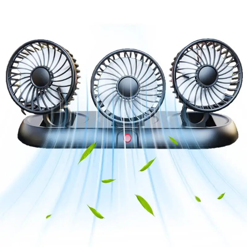 Portable Car Fan Three-head Cooling Fan For Dashboard Auto Center Console Hot Weather Cooling Device For Trucks 3 Adjustable
Portable Car Fan Three-head Cooling Fan For Dashboard Auto Center Console Hot Weather Cooling Device For Trucks 3 Adjustable