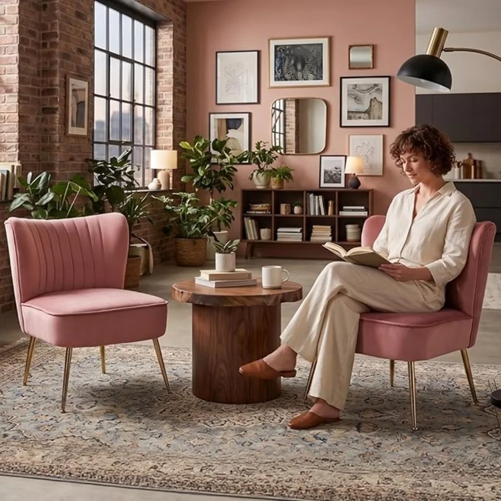 Velvet Accent Chairs Set o 2 Comy Living Room Chair ArmlSlipper Chair Century Side Single Soa Chair with n Legs Wingback or Bedr
Velvet Accent Chairs Set o 2 Comy Living Room Chair ArmlSlipper Chair Century Side Single Soa Chair with n Legs Wingback or Bedr